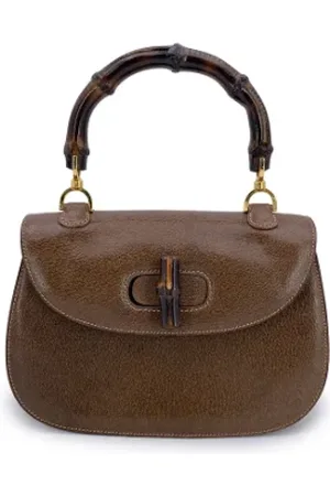 Gucci Pre-owned, Dames, Bruin, ONE Size, Leer, Tweedehands leren handtassen