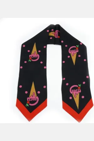 Gucci Pre-owned, Dames, Veelkleurig, ONE Size, Pre-owned Silk scarves