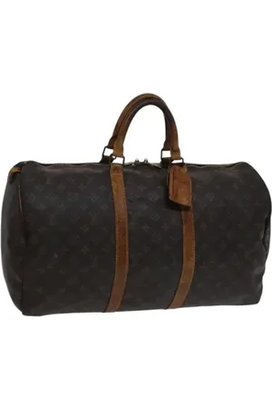 LOUIS VUITTON Pre-owned, Dames, Bruin, ONE Size, Leer, Tweedehands Canvas Louis Vuitton tassen