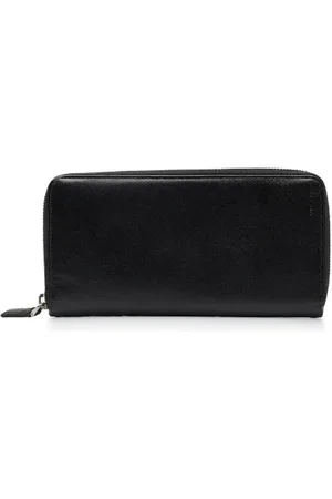 Prada Pre-owned, Dames, Zwart, ONE Size, Leer, Tweedehands leren portemonnees