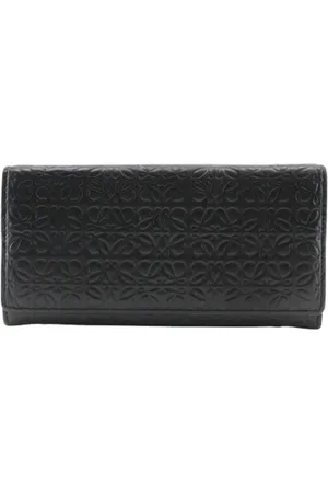 Loewe Pre-owned, unisex, Zwart, ONE Size, Leer, Tweedehands leren portemonnees