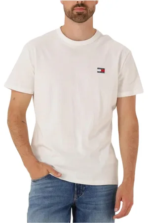 Tommy Hilfiger Tops, Heren, Wit, L, Katoen, Heren Polo & T-shirts REG Badge Tee
