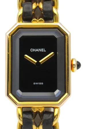 CHANEL Pre-owned, Dames, Zwart, ONE Size, Leer, Pre-owned Leather watches