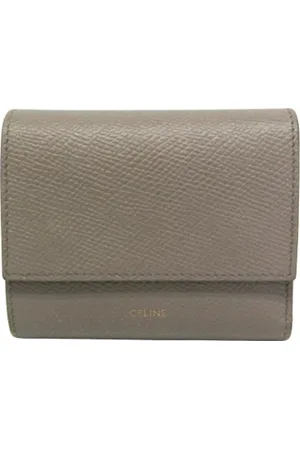 Céline Pre-owned, Dames, Grijs, ONE Size, Leer, Tweedehands leren portemonnees