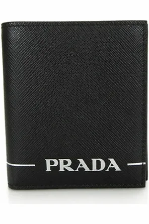 Prada Pre-owned, Heren, Zwart, ONE Size, Leer, Tweedehands leren portemonnees