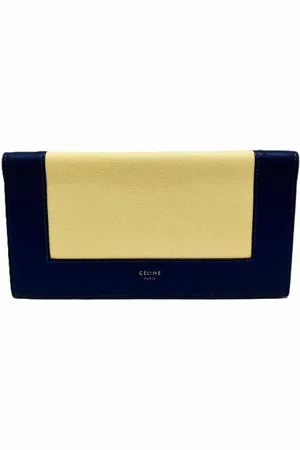 Céline Pre-owned, Dames, Blauw, ONE Size, Leer, Tweedehands leren portemonnees