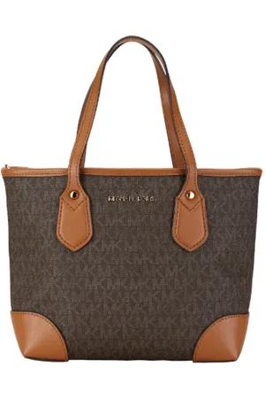 Michael Kors Pre-owned, Dames, Bruin, ONE Size, Leer, Tweedehands Canvas handtassen
