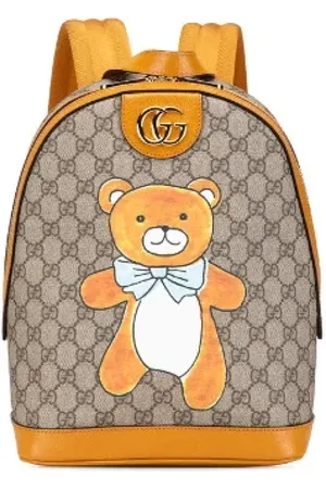 Gucci Pre-owned, Dames, Veelkleurig, ONE Size, Leer, Pre-owned Canvas backpacks