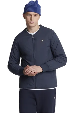 Lyle & Scott Jassen, Heren, Blauw, XS, Lichtgewicht gevulde bomberjas