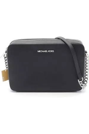 Michael Kors Pre-owned, Dames, Zwart, ONE Size, Leer, Tweedehands leren schoudertassen