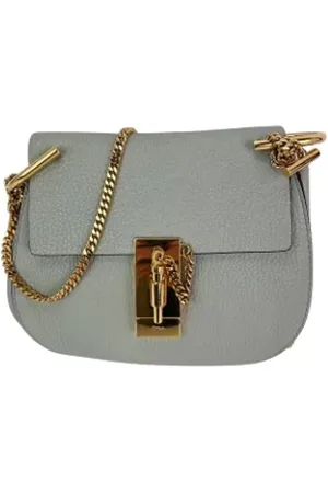 Chloé Pre-owned, Dames, Blauw, ONE Size, Leer, Tweedehands leren schoudertassen