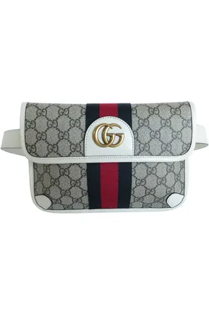 Gucci Pre-owned, Heren, Wit, ONE Size, Leer, Pre-owned Canvas gucci-bags