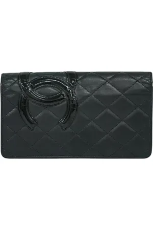 CHANEL Pre-owned, Dames, Zwart, ONE Size, Leer, Tweedehands leren portemonnees