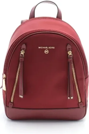 Michael Kors Pre-owned, Dames, Bruin, ONE Size, Leer, Pre-owned Canvas backpacks