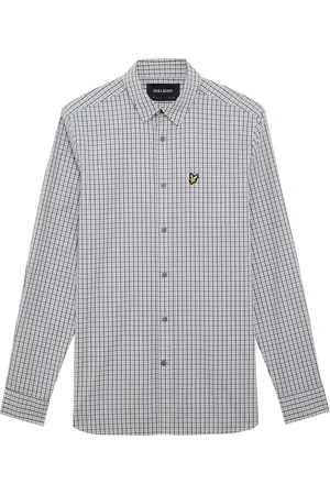 Lyle & Scott Overhemden, Heren, Veelkleurig, S, LS Geweven Overhemden Geruite Gingham Overhemd