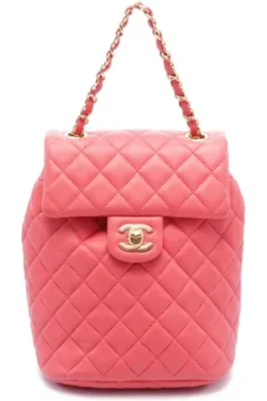 CHANEL Pre-owned, Dames, Roze, ONE Size, Leer, Pre-owned Leather backpacks
