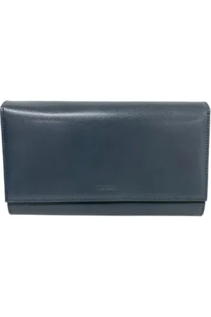 Prada Pre-owned, Dames, Blauw, ONE Size, Leer, Tweedehands leren portemonnees