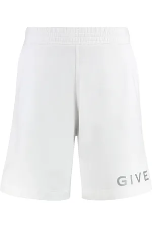 Givenchy Korte broeken, Heren, Wit, M, Katoen, Casual katoenen shorts met zakken