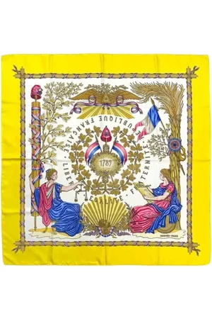 Hermès Pre-owned, Dames, Veelkleurig, ONE Size, Pre-owned Silk scarves