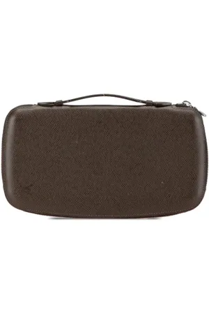 LOUIS VUITTON Pre-owned, Dames, Bruin, ONE Size, Leer, Tweedehands leren portemonnees