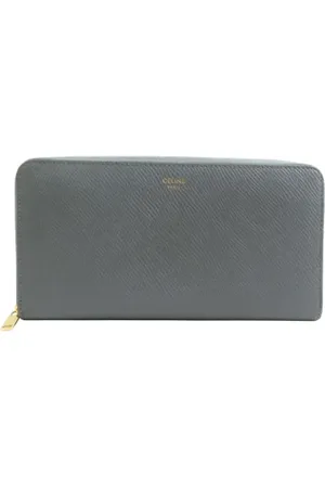 Céline Pre-owned, Dames, Grijs, ONE Size, Leer, Tweedehands leren portemonnees