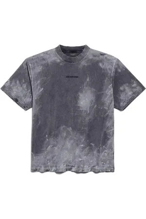 Balenciaga Tops, Heren, Zwart, S, Katoen, Zwarte T-shirt & Polo Collectie