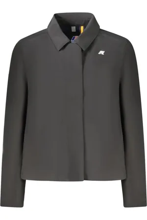K-Way Jassen, Dames, Zwart, M, Polyester, Zwart Polyester Jas & Jas