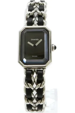 CHANEL Pre-owned, Dames, Zwart, ONE Size, Leer, Pre-owned Leather watches