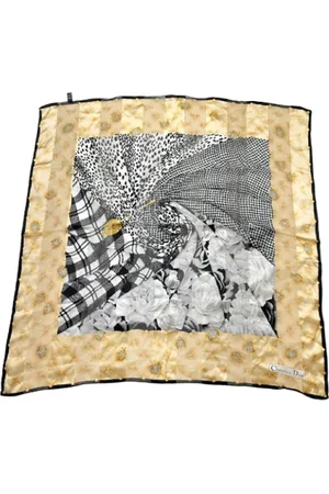 Dior Pre-owned, Dames, Veelkleurig, ONE Size, Pre-owned Silk scarves