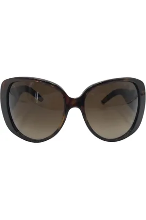 Gucci Pre-owned, Dames, Bruin, ONE Size, Pre-owned Plastic sunglasses