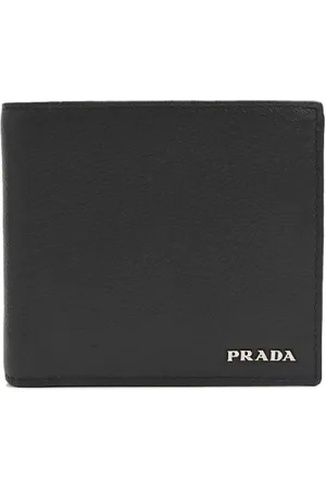 Prada Pre-owned, Heren, Zwart, ONE Size, Leer, Tweedehands leren portemonnees