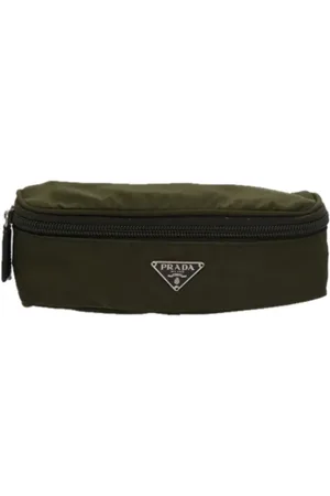 Prada Pre-owned, Dames, Groen, ONE Size, Nylon, Pre-owned Fabric clutches