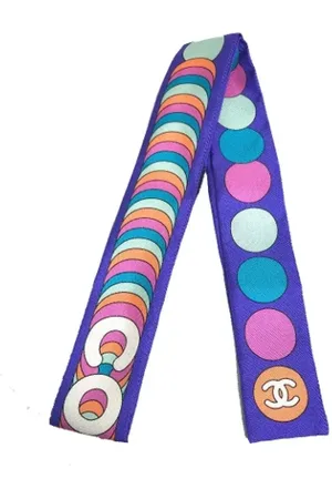 CHANEL Pre-owned, Dames, Veelkleurig, ONE Size, Pre-owned Silk scarves