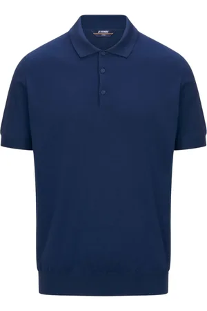 K-Way Tops, Heren, Blauw, M, Blauwe Polo T-shirts en Polos