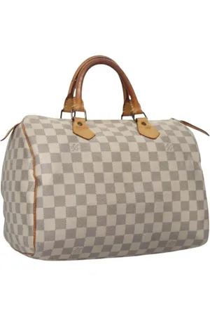 LOUIS VUITTON Pre-owned, Dames, Wit, ONE Size, Leer, Tweedehands Canvas handtassen