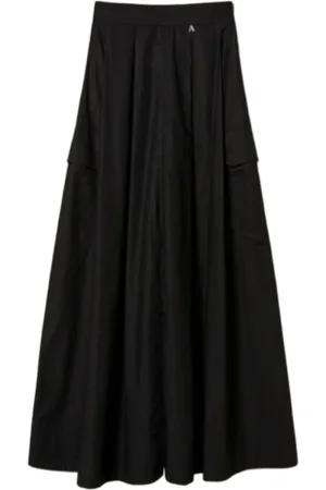 Twin-Set Rokken, Dames, Zwart, M, Zwarte Elegante Rok