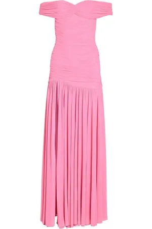 Retrofete Kleedjes, Dames, Roze, L, Roze Clementine Strapless Jurk