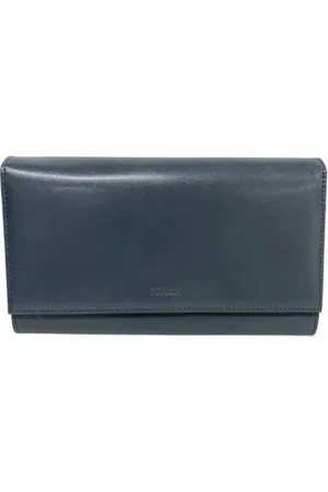 Prada Pre-owned, Dames, Blauw, ONE Size, Leer, Tweedehands leren portemonnees