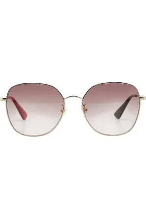 Gucci Pre-owned, Dames, Bruin, ONE Size, Pre-owned Plastic sunglasses