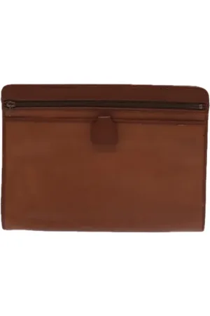 Burberry Pre-owned, Dames, Bruin, ONE Size, Leer, Pre-owned Leather clutches