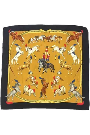 Hermès Pre-owned, Dames, Veelkleurig, ONE Size, Pre-owned Silk scarves