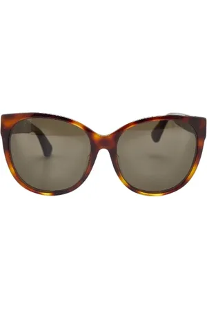 Gucci Pre-owned, Dames, Bruin, ONE Size, Pre-owned Glass sunglasses