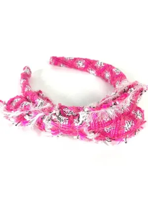 CHANEL Pre-owned, Dames, Roze, ONE Size, Tweed, Pre-owned Fabric hair-accessories