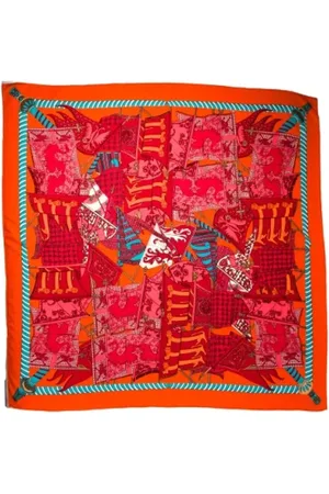 Hermès Pre-owned, Dames, Oranje, ONE Size, Kasjmier, Pre-owned Silk scarves