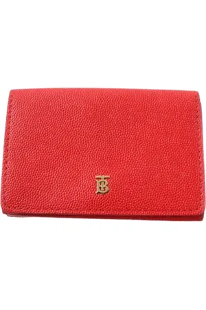 Burberry Pre-owned, Dames, Rood, ONE Size, Tweedehands leren portemonnees