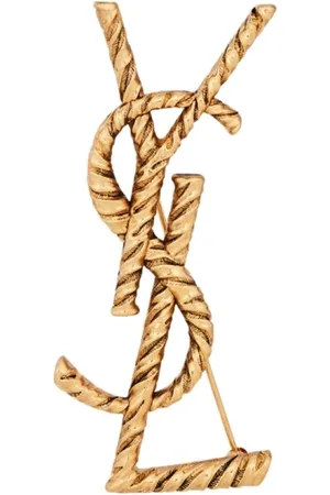 Saint Laurent Accessoires, Dames, Geel, ONE Size, Cassandre Broche