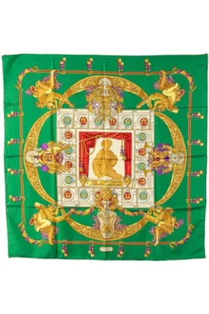 Hermès Pre-owned, Dames, Veelkleurig, ONE Size, Pre-owned Silk scarves