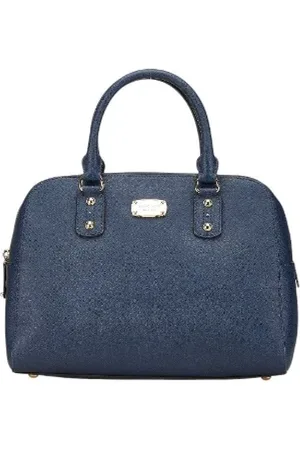 Michael Kors Pre-owned, Dames, Blauw, ONE Size, Leer, Tweedehands leren handtassen