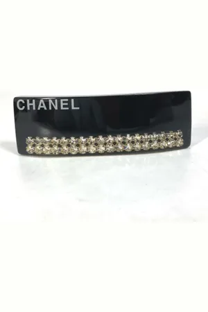 CHANEL Pre-owned, Dames, Grijs, ONE Size, Pre-owned Plastic hair-accessories