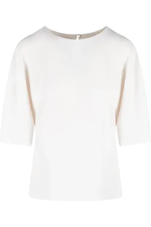 P.A.R.O.S.H. Blouses & Shirts, Dames, Wit, L, Polyester, Elegante Jersey Blouse